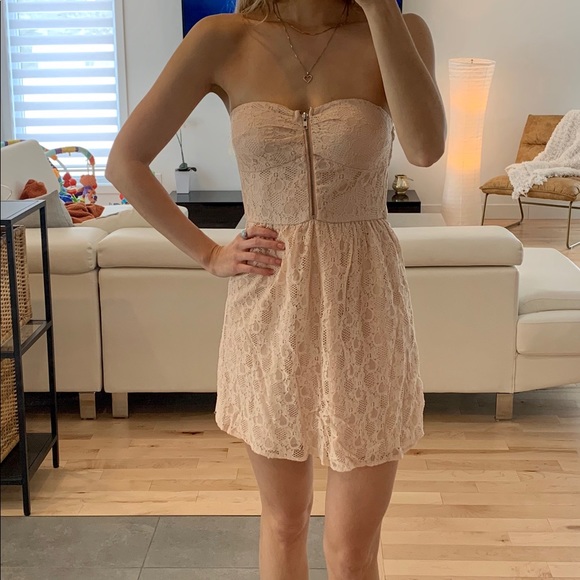 * Lace pink dress * - Picture 2 of 4